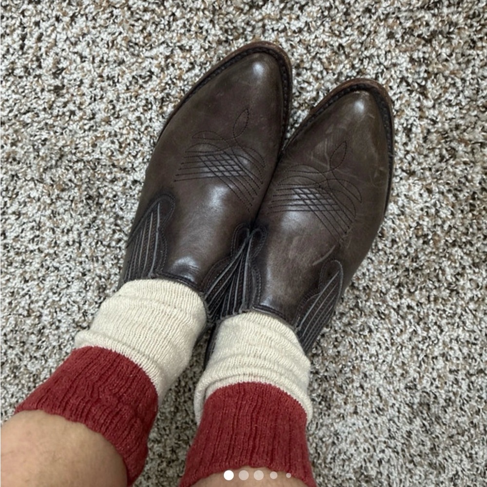 Frye Dark Brown Leather Billie Shootie